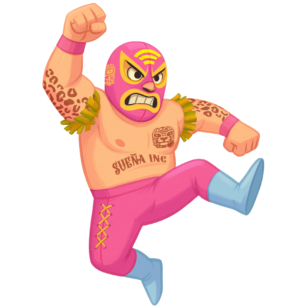 Luchador Sueña — el equipo de tu empresa, protegido y unido